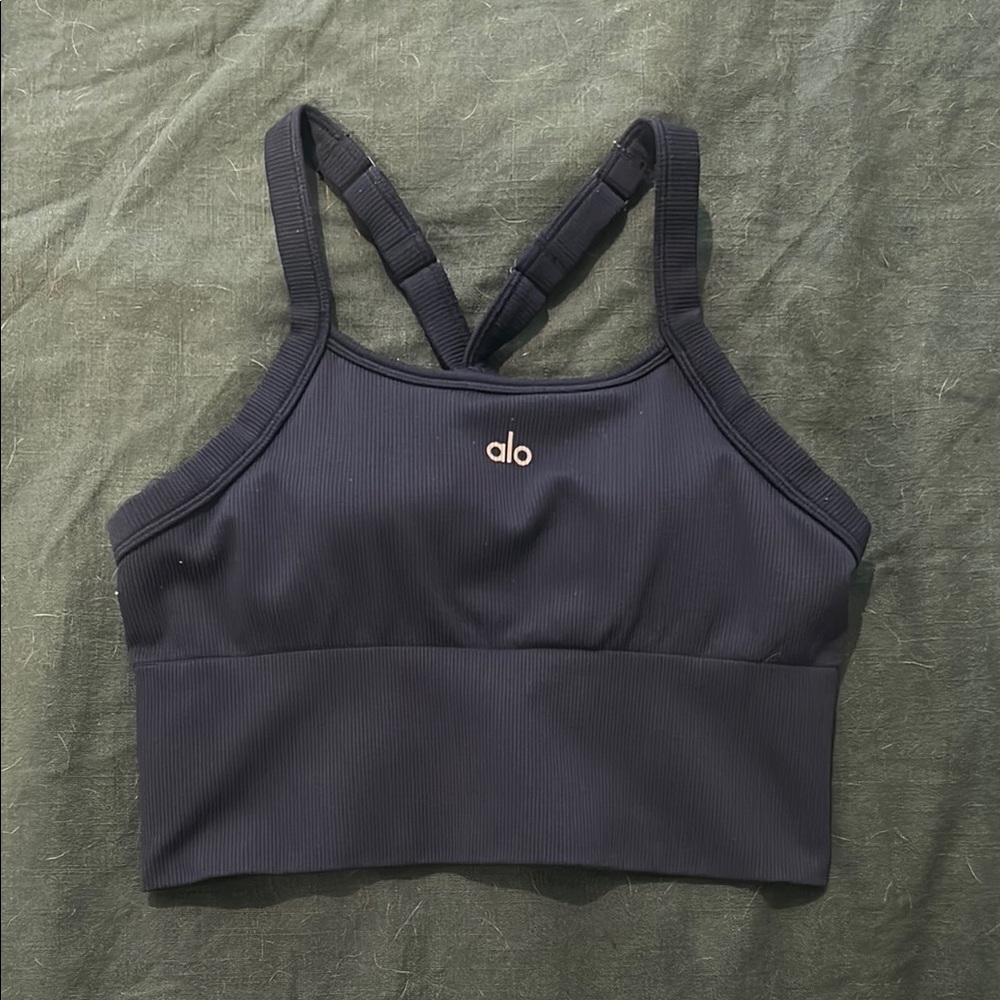 ALO Yoga Navy Blue Sports Bra